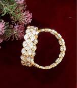 White kundan kada set