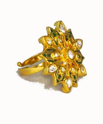 Flower kundan ring 3
