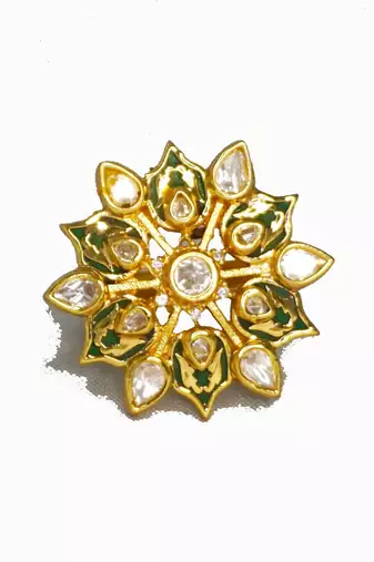 Flower kundan ring