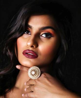 Peach kundan ring 2