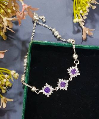 Amethyst silver bracelet 2