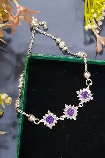 Amethyst silver bracelet