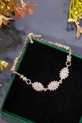 White silver bracelet