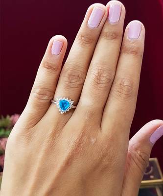Aquamarine silver ring 1