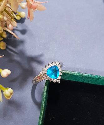 Aquamarine silver ring 2
