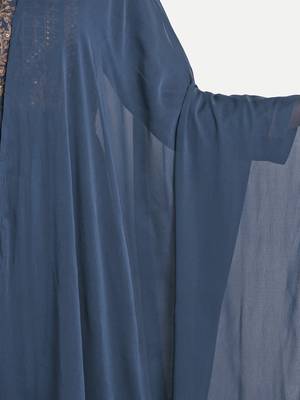 Blue Rayon Embroidered With plain Designer Nyra Sets 5
