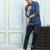 Men Blue  Printed Cotton Short Kurta