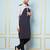 Men Navy Blue and Silver Solid Kurta With Pajama