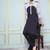 Men Navy Blue and Silver Solid Kurta With Pajama