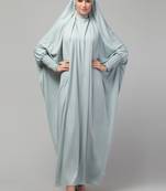 Nazneen Smoking Sleeve Tie at Back Ready To Wear Instant Full Size knits JiIbab/Naqab Hijab for namaaz hajj and umrah