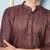 Men Coffee & Gold Woven Design Thread Work Kurta With Pajama With Pajama