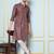 Men Coffee & Gold Woven Design Thread Work Kurta With Pajama With Pajama