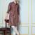 Men Coffee & Gold Woven Design Thread Work Kurta With Pajama With Pajama