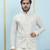 Men Off White Kurta Pajama And Cream Color Solid Khadi Nehru Jacket