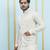 Men Off White Kurta Pajama And Cream Color Solid Khadi Nehru Jacket