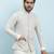 Men Off White Kurta Pajama And Cream Color Solid Khadi Nehru Jacket