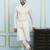 Men Off White Kurta Pajama And Cream Color Solid Khadi Nehru Jacket