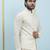 Men Off White Kurta Pajama And Cream Color Solid Khadi Nehru Jacket