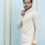 Men Off White Kurta Pajama And Cream Color Solid Khadi Nehru Jacket