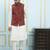 Men Off White Kurta Pajama And Maroon Color Solid Silk Woven Design Nehru Jacket
