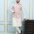 Men Off White Kurta Pajama And Nude And Gold Sequence Woven Design Nehru Jacket