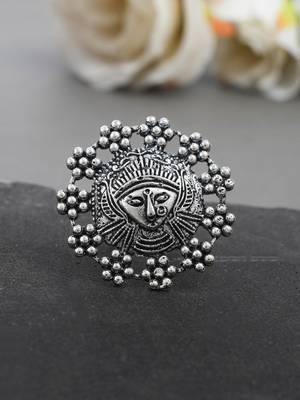 Oxidised devi shakti ring 1