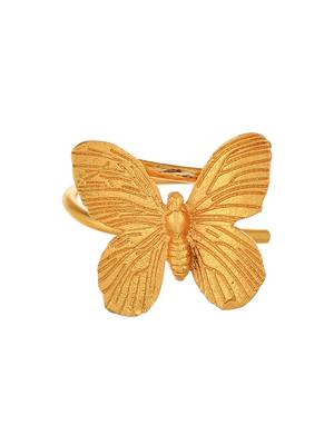 Gold plated new life butterfly ring 2