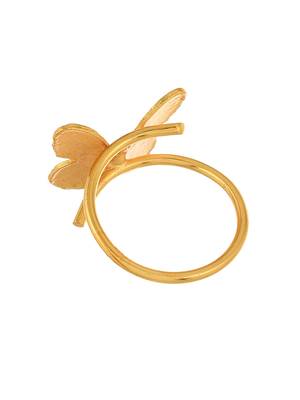 Gold plated new life butterfly ring 3