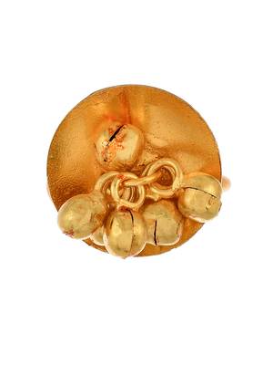 Gold plated disc ghungroo ring 3