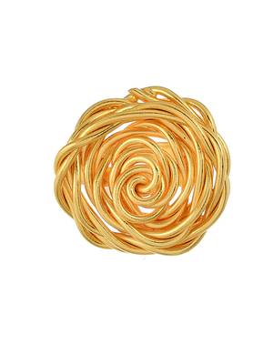 Gold plated meshwire rose ring 3