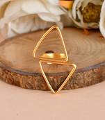 Gold plated celtic double triangle ring