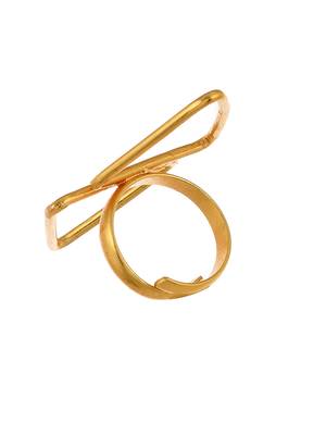 Gold plated celtic double triangle ring 3