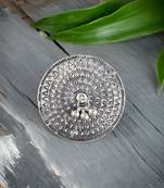 Oxidised silver tribal ring