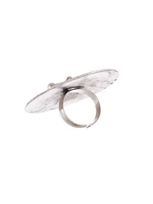 Oxidised silver tribal ring 4