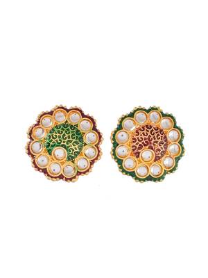 Set of 2 flower minakari ring 3