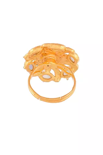 Set of 3 floral meenakari ring