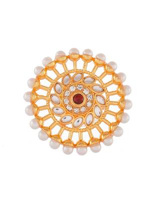Pearl meenakari statement ring 4