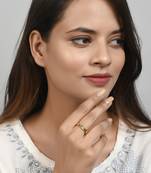 Handmade gold plated flat ring