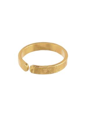 Handmade gold plated flat ring 4