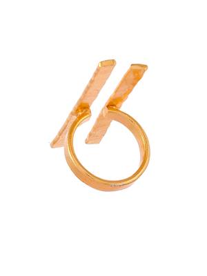 Gold plated celtic adjustable finger ring 3