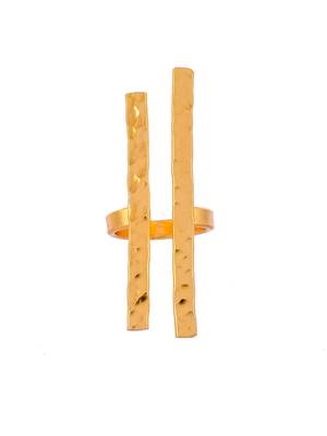 Gold plated celtic adjustable finger ring 4
