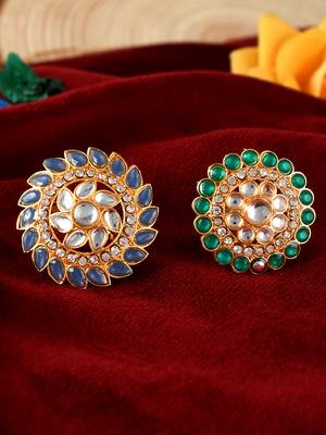 Set of 2 gold plated ethnic traditional angoothi 1