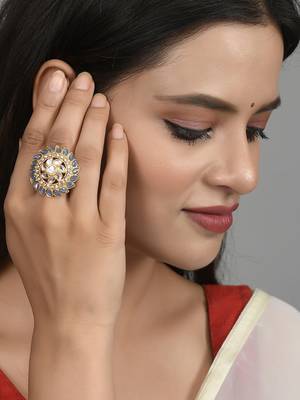 Set of 2 gold plated ethnic traditional angoothi 2