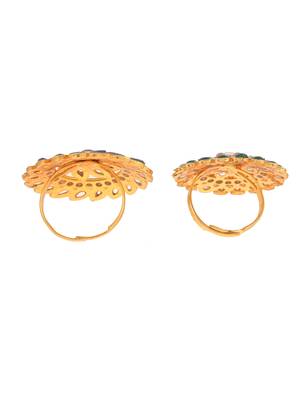Set of 2 gold plated ethnic traditional angoothi 4