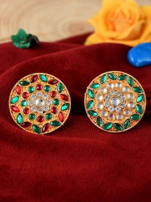 Set of 2 gold plated traditional wedding finger rings 1