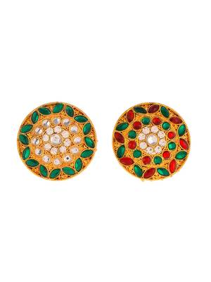 Set of 2 gold plated traditional wedding finger rings 3