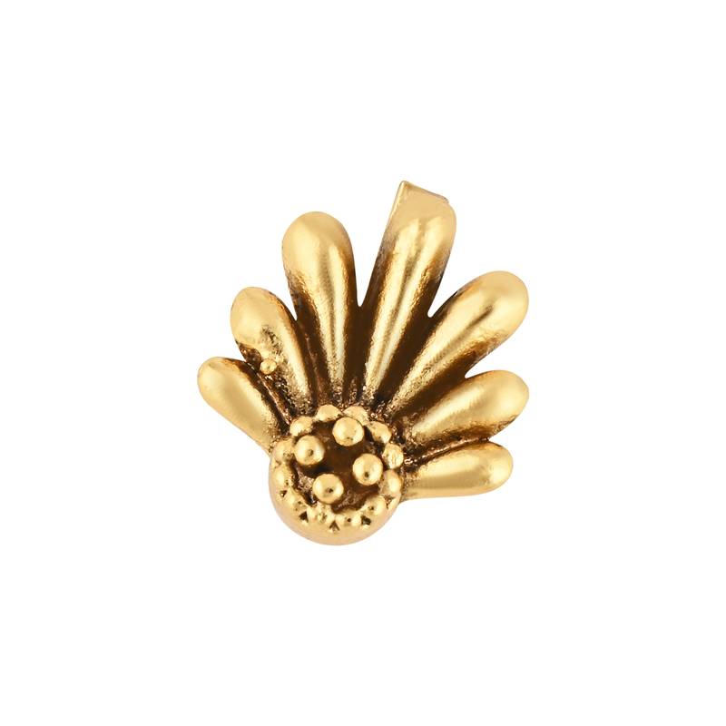 Traditional Floral Clip On Nose Pin Without Piercing For Women And Girls