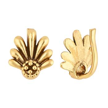 Traditional Floral Clip On Nose Pin Without Piercing For Women And Girls 4