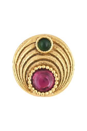 Traditional Round Shape Nose Pin Without Piercing For Women And Girls