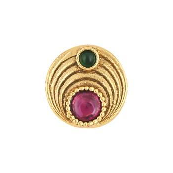 Traditional Round Shape Nose Pin Without Piercing For Women And Girls 1